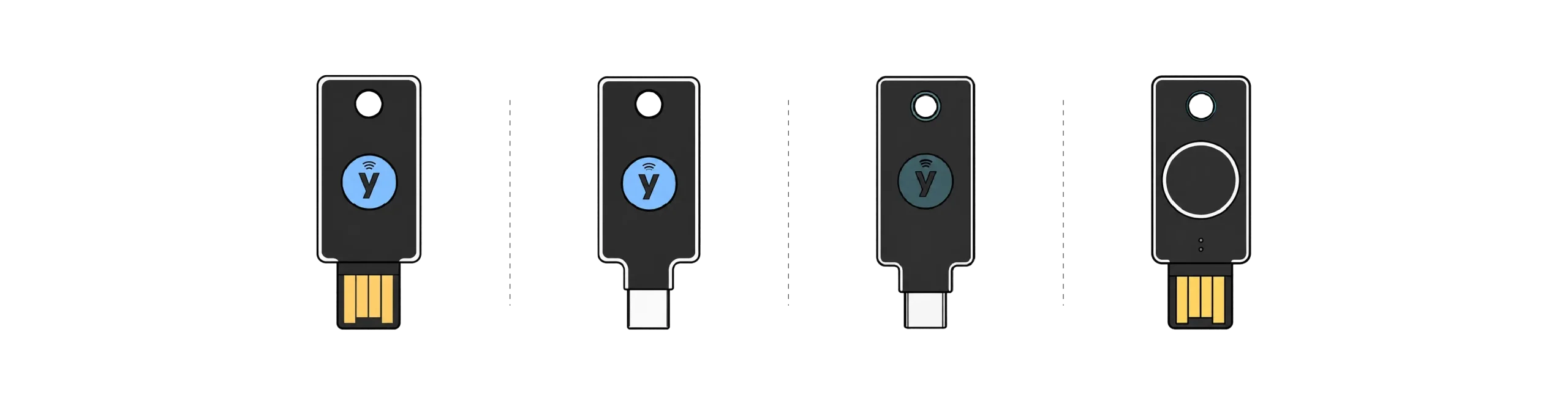 انواع مدل های کلید امنیتی سخت افزاری سری 5 یوبیکی - YubiKey 5 Series