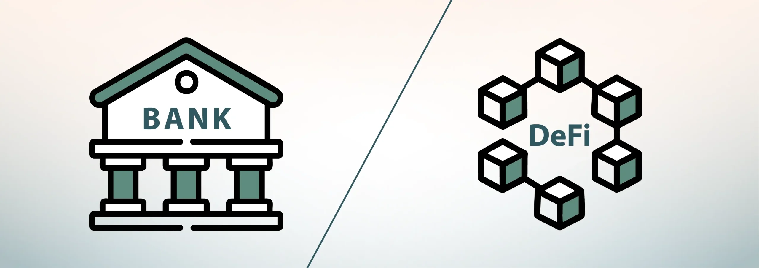 DeFi در مقابل سیستم سنتی بانک