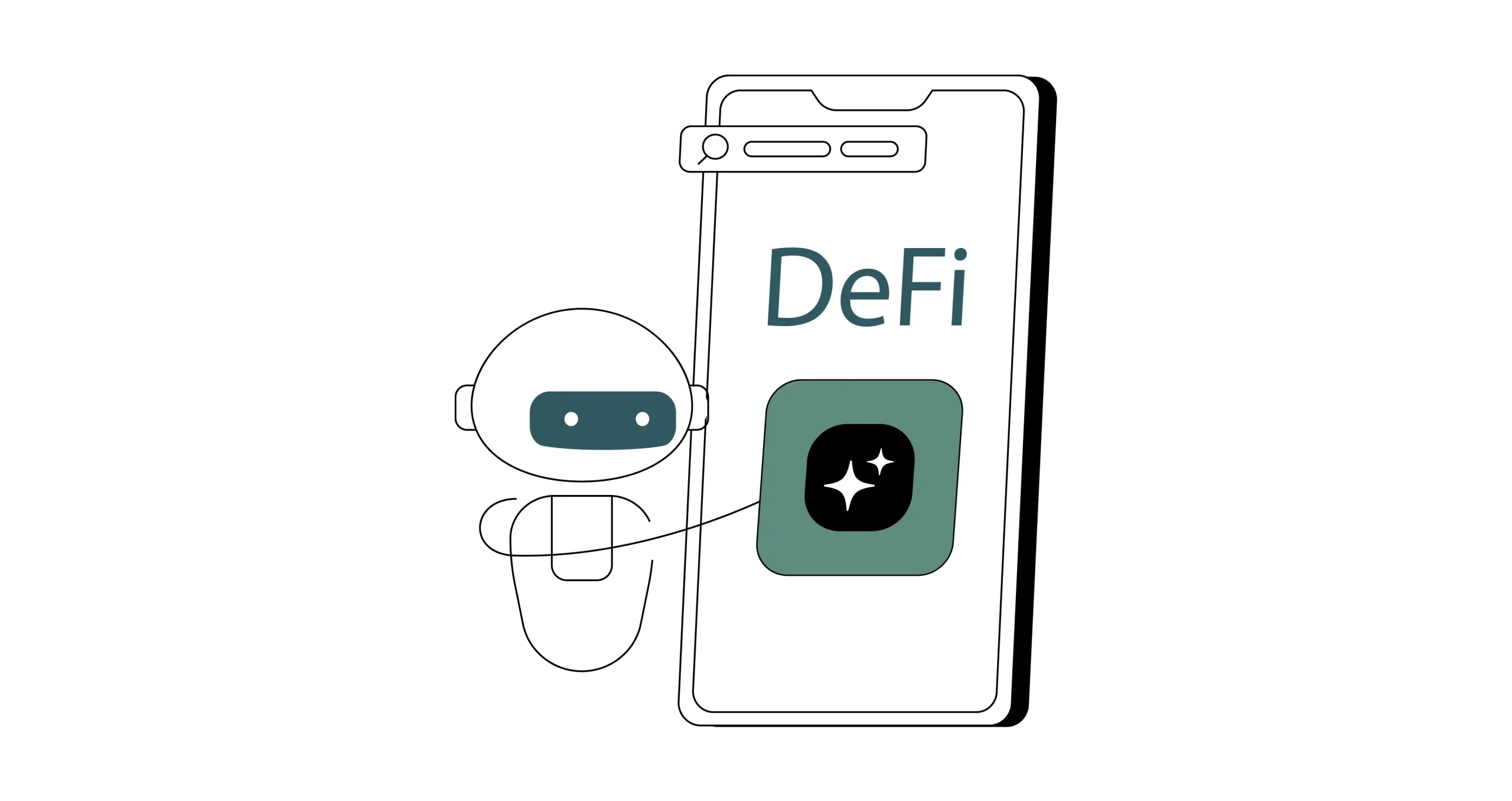 هوش مصنوعی در حال کارکردن با DeFi