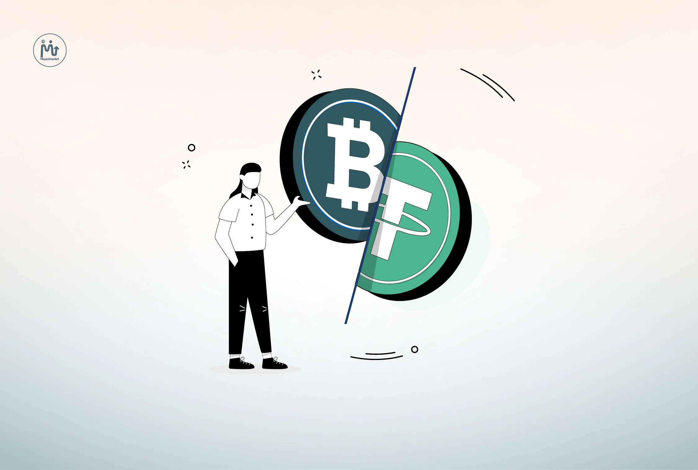 تبدیل تتر (USDT) به بیت کوین (BTC) در تراست ولت